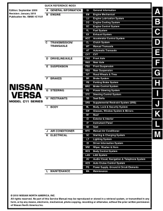 2010 Nissan Versa Service Repair Manual