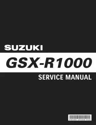 2011 Suzuki GSX-R1000 Service Repair Manual