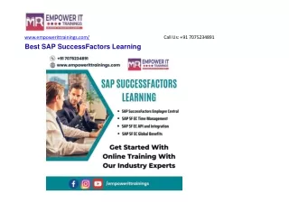 Best SAP SuccessFactors Learning nearby me