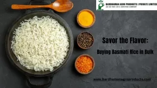 Savor the Flavor Buying Basmati Rice in Bulk