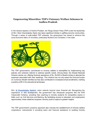Empowering Minorities: TDP's Visionary Welfare Schemes in Andhra Pradesh