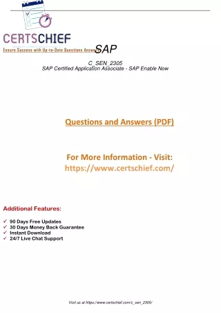 Elevate Your Expertise Conquer the C_SEN_2305 SAP Certified Application Associate - SAP Enable Now Exam