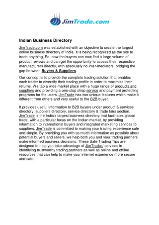 Indian Business Directory