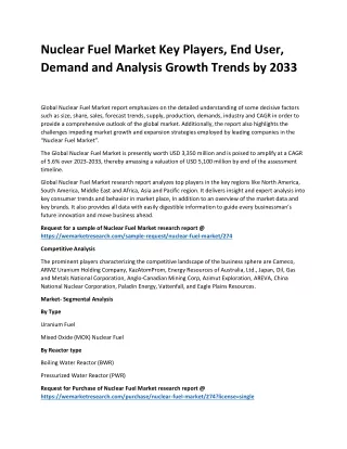 Nuclear Fuel Market