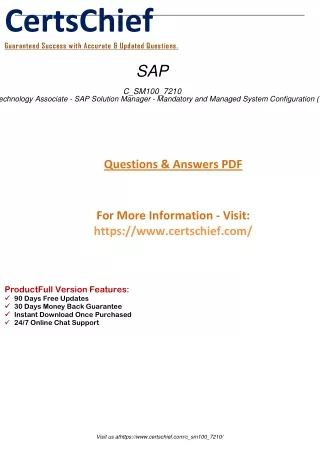 Unlock Success with C_SM100_7210 SAP Solution Manager Exam  Dominate Your Career Path with Mandatory System Configuratio