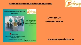 protein bar manufacturers near me ppt