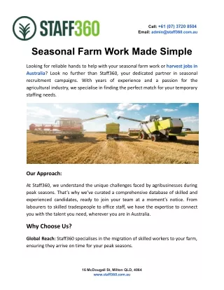 Seasonal Farm Work Made Simple