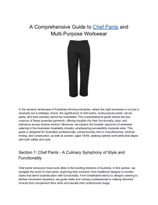 A-Comprehensive-Guide-to-Chef Pants and Safety Work Clothing