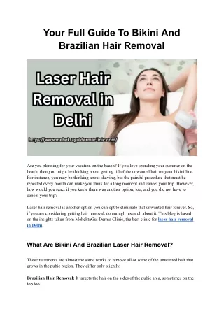 Laser Hair Removal in Delhi