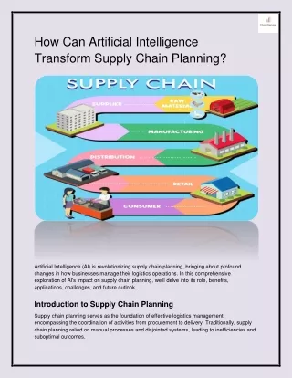 How Can Artificial Intelligence Transform Supply Chain Planning