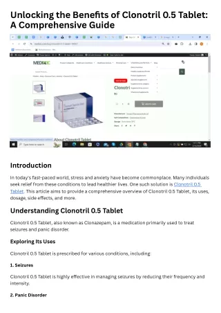 Clonotril 0.5 Tablet (6)