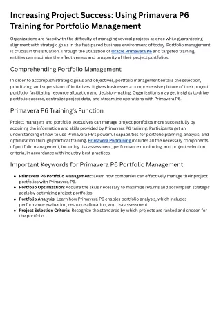 Organizations are faced with the difficulty of managing several projects at once while guaranteeing alignment with strat