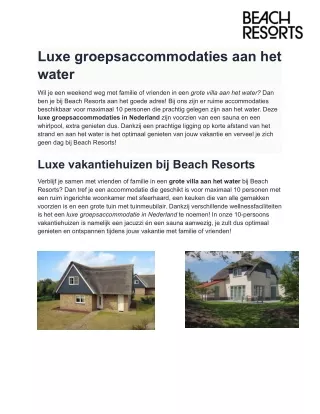 Groot vakantiehuis - Beach Resorts