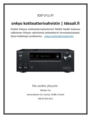 onkyo kotiteatterivahvistin | Ideaali.fi