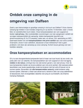 Camping Dalfsen - Heidepark