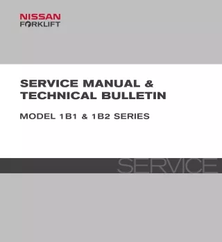 Nissan Forklift Electric 1B1 Series Service Repair Manual