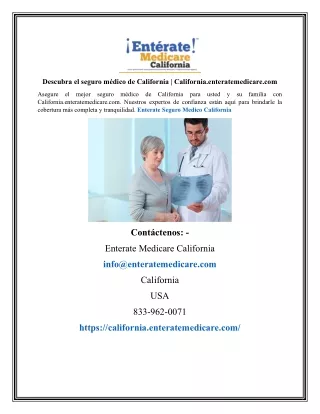 Descubra el seguro médico de California | California.enteratemedicare.com