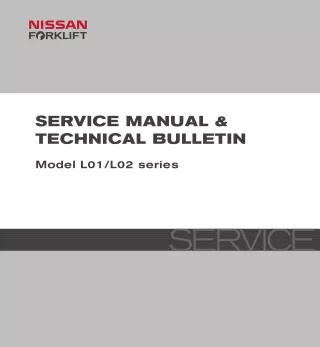 Nissan Forklift Internal Combustion L01 Series Service Repair Manual