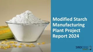 Modified Starch Manufacturing Plant Project Report 2024