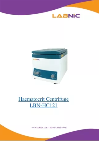 Hematocrit-Centrifuge-LBN-HC121