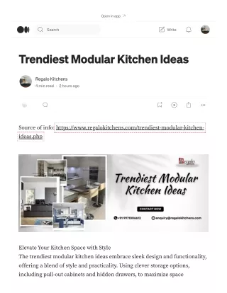 Trendiest Modular Kitchen Ideas