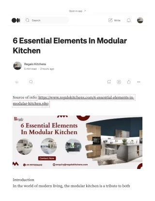 6 Essential Elements In Modular Kitchen