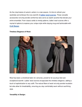 Elevate Your Style with Ladies_ Wool Scarves