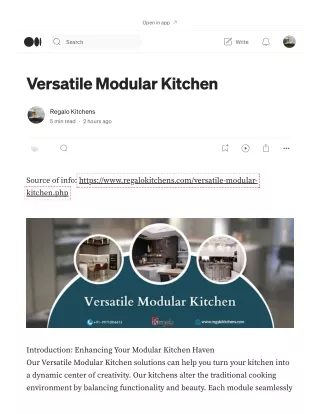 Versatile Modular Kitchen