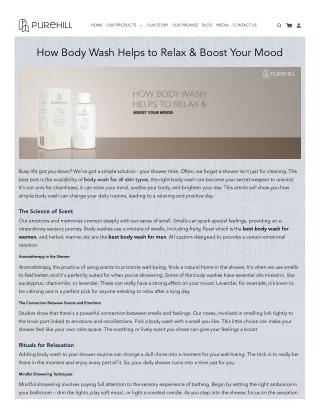 Enhancing Relaxation and Mood with Body Wash