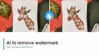 AI to remove watermark