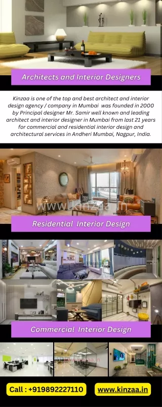 Top Interior Architects & Best Interior Designers in Mumbai by Kinzaa