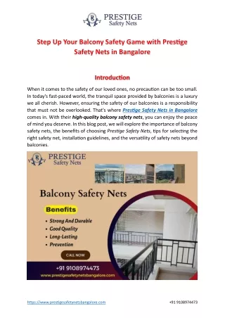 Balcony Safety Nets in Bangalore with Best Price