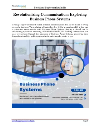 Business Phone Systems