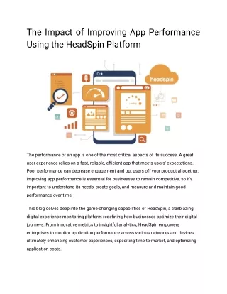 Improving App Performance Using the HeadSpin Platform