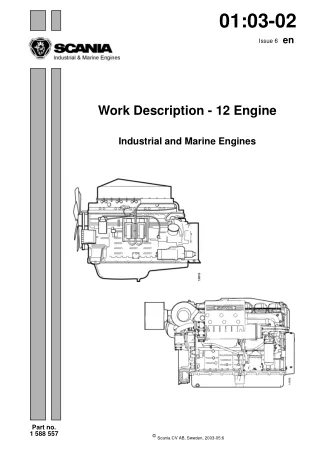 Scania Industrial and Marine Engines 12 litre Engine Service Repair Manual