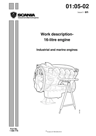 Scania Industrial and Marine Engines 16 litre engine Service Repair Manual