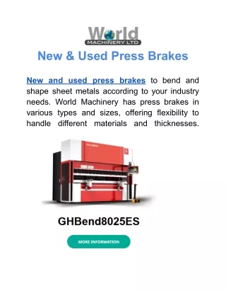 New & Used Press Brakes