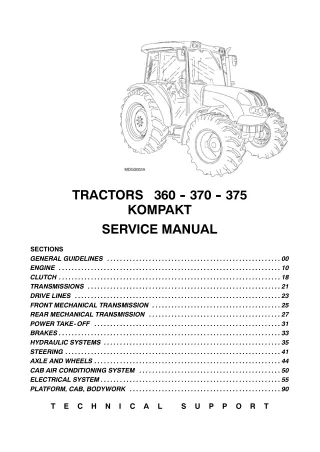 STEYR 370 KOMPAKT Tractor Service Repair Manual