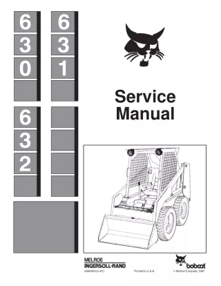 Bobcat 632 Skid Steer Loader Service Repair Manual