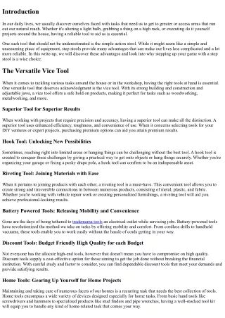 Stepping Up Your Video Game: Checking Out the Advantages of Step Stools in Every
