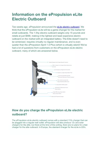 Information on the ePropulsion eLite Electric Outboard.docx