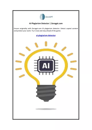 Ai Plagiarism Detector  Zerogpt.com