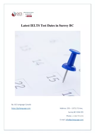 Latest IELTS Test Dates in Surrey BC