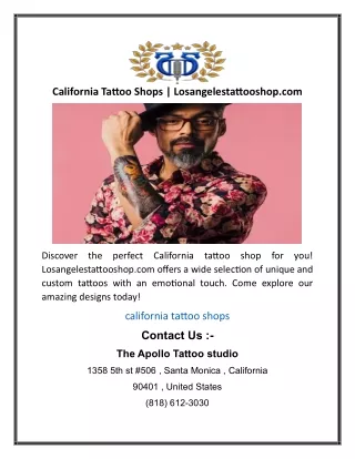 California Tattoo Shops | Losangelestattooshop.com