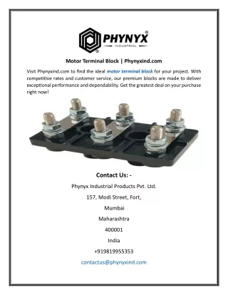 Motor Terminal Block Phynyxind.com