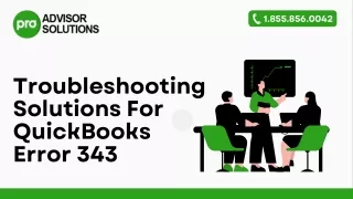 Technical Solutions For QuickBooks Error 343