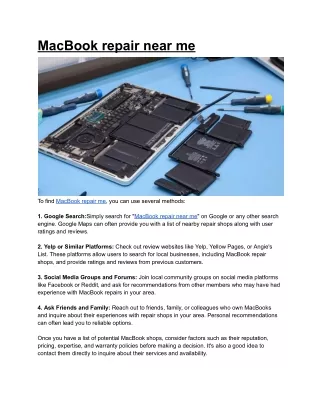 MacBook repair near me