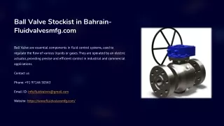 Ball Valve Stockist in Bahrain