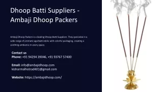 Dhoop Agarbatti, Dhoop Batti, DASHANG Dhoop Sticks, Dhoop Powder Manufacturer