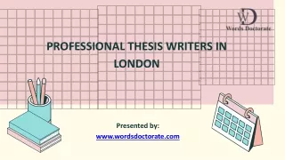 Professional Thesis Writers In London